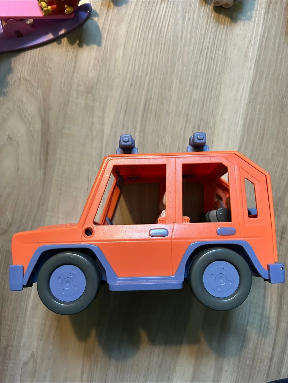 Bluey Kids Toy Camper Playset with Orange SUV and Friends Bundle